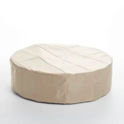 Outdoor 50,000 BTU Round MgO Concrete Propane Fire Pit, Light Grey (Tank Cover Not Included) -House Furnish World GUEST 71edae43 4343 4a4a aa40 e4fb464cb22d