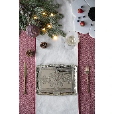 6 Pack Plastic Charger Plate, 11.8in X 9.1in 2 6 Pack Plastic Charger Plate, 11.8in X 9.1in - Image 2