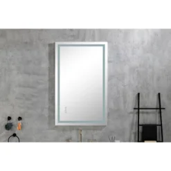 40 X 28 Inch LED Bathroom Mirror With Front And Backlight, Wall Mounted Vanity Mirror, Anti-Fog, Memory, 3 Colors, Stepless Dimmable -House Furnish World GUEST 751a83bc f695 4a31 b7da 1ee1c1db2256