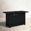 24" H X 54" W Steel Outdoor Fire Pit Table With Lid