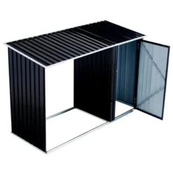 Firewood Storage Shed, Outdoor Firewood Rack, Outdoor Storage Shed With Log Holder, Firewood Shelter For Patio, Anthracite Galvanized Steel -House Furnish World GUEST 7767ba16 ac08 47b0 bd4e 5e074f6fa3af