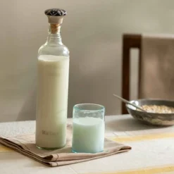 Drink More Glass Water Bottle With Ceramic Stopper - 750ML