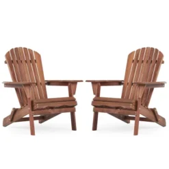 Wooden Outdoor Folding Adirondack Chair Set Of 2 Wood Lounge Patio Chair For Garden,Garden, Lawn, Backyard, Deck, Pool Side, Fire Pit,Half Assembled, -House Furnish World GUEST 7805d255 682a 4a3b bd68 eb3476fa831e