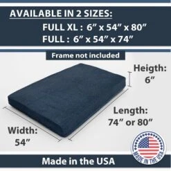 Memory Polyester Infused Futon Mattress Full ¨C Washable Removable Cover, Heavy-Duty Zipper, Thick Foldable Sofa Bed Cushion For Guest Room -House Furnish World GUEST 780ee5a6 d2f1 48c7 ac79 73611a49dc85