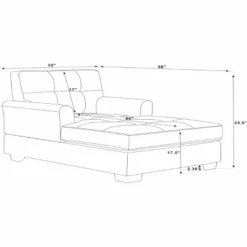 Silva 34" Wide Chaise Lounge -House Furnish World GUEST 7a8dc49b 0520 42da a72c ee59fe16ddeb