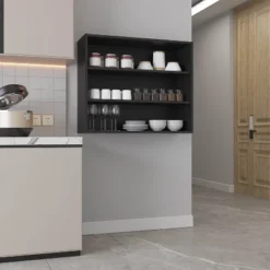 Wall Shelf 30" H, 3 Shelves, Black -House Furnish World GUEST 7d0964c0 a87d 4de3 8ac6 378fcb4085e0