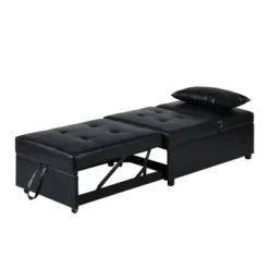 Folding Ottoman Sofa Bed BLACK -House Furnish World GUEST 7d80d6d4 25ed 4e1e 9a12 b9504a80d17f