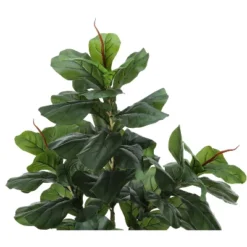 Artificial Plant, 47" Tall, Fiddle Tree, Indoor, Faux, Fake, Floor, Greenery, Potted, Real Touch, Decorative, Green Leaves, Black Pot -House Furnish World GUEST 7de1cb6c 19eb 4b32 b18b bfeb3982ff83