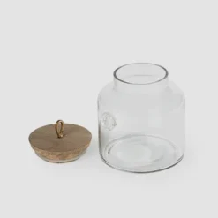 Madin Glass Jar With Wooden Lid - Elegant Storage Container For Kitchen & Home-700ml -House Furnish World GUEST 800f88ca 8d17 4fa1 abcb c7d8e455793b