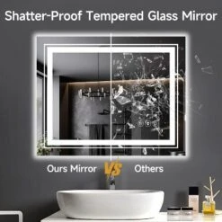 40x24 Inch Frameless LED Bathroom Mirror,Smart Mirror 9 40x24 Inch Frameless LED Bathroom Mirror,Smart Mirror -House Furnish World GUEST 809213a6 51f3 4116 b1a9 1c5d1688429e