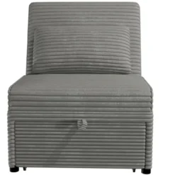 Convertible Wide-Welt Polyester Sofa Sleeper Sofa Chair W/ Polyesterll-Out Bed Smoke -House Furnish World GUEST 80b963d2 eb99 468a baec a2aeae10b9a2