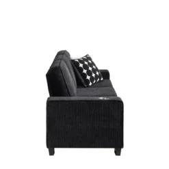 83.86"Polyester Polyester Sofa,Modern Compressed Couch,3-Seater Sofa, Furniture For Living Room,Bedroom,office ,Black -House Furnish World GUEST 82cef3ca 2f94 48c2 9dd4 ead6b91091a0