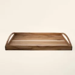Handmade Serving & Decor Teak Wood Rectangle Tray-18 X 11 X 2.5 Inch -House Furnish World GUEST 82d78d3d e51b 43e6 88b4 21ca15a42ceb