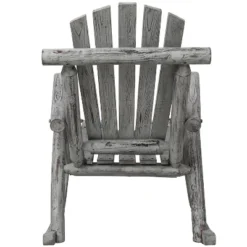 Wooden Porch Rocker Chair,Durable Wooden Porch Rocker Chair,Fir Log Rocking Chair,Patio Rockers For Outside,Garde.Light Gray Color -House Furnish World GUEST 830d4fca 53c1 4a79 a4ff 2b6ef407ba59