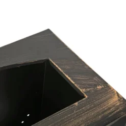 37-Inch Rectangular Metal Outdoor Wood Burning Fireplace,Outdoor Fireplace With Built-in Log Storage And Poker-Brushed Bronze,Log Burner Fire Pit -House Furnish World GUEST 8473ad7c 1efb 4ee2 9a5f 0a3d10193a87