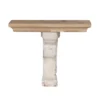 13.8x9.1x11.4" Distressed Brown And White Wooden Wall Shelf With Corbel Design
