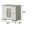 Olivia Contemporary Style 2-Drawer Night Stand Made With Wood In White Same AsG150108652 (NJ Inventory)