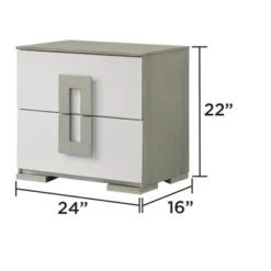 Olivia Contemporary Style 2-Drawer Night Stand Made With Wood In White Same AsG150108652 (NJ Inventory)