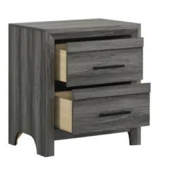 Denver Modern Style 2-Drawer Night Stand Made With Wood In Gray Same As G150108547 (NJ Inventory) -House Furnish World GUEST 8949e17a 45de 40a7 b4a8 47ffcb98e700