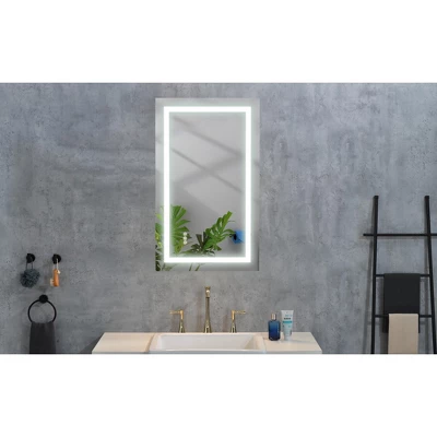 LED Bathroom Mirror 40inx 28inwith Front And Backlight, Large Dimmable Wall Mirrors With Anti-Fog, Memory, 3 Colors, LED Vanity Mirror 12 LED Bathroom Mirror 40inx 28inwith Front And Backlight, Large Dimmable Wall Mirrors With Anti-Fog, Memory, 3 Colors, LED Vanity Mirror - Image 12