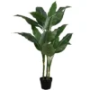Artificial Plant, 42" Tall, Evergreen Tree, Indoor, Faux, Fake, Floor, Greenery, Potted, Decorative, Green Leaves, Black Pot