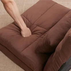 Triple Fold Down Sofa Bed, Adjustable Floor Couch Sofa With One Pillow, 5 Reclining Position, Convertible Polyester Guest Sleeper -House Furnish World GUEST 8bca12b1 1b0e 41bd 9fde b8bed9433264