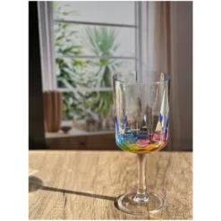 Rainbow Diamond Acrylic Glasses Drinking Set Of 4 DOF (9oz), Plastic Drinking Glasses, BPA Free Cocktail Glasses, Drinkware Set -House Furnish World GUEST 8c57ae5a 4677 4c2a a71e 00f00dc9e918