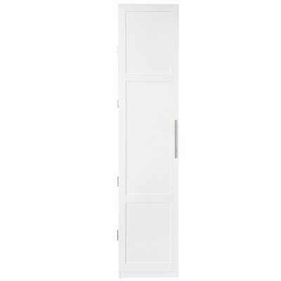 Kitchen Pantry Cabinet, White Freestanding Buffet Cupboards Sideboard With Doors & Shelves, For Kitchen, Living Room And Dinning Room 13 Kitchen Pantry Cabinet, White Freestanding Buffet Cupboards Sideboard With Doors & Shelves, For Kitchen, Living Room And Dinning Room - Image 13