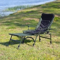 Camping Lounge Chair With Detachable Footrest, Portable Folding Camping Chair With Adjustable Backrest For Outdoor Camping Fishing, Green+black -House Furnish World GUEST 8d6a10ae 9324 4885 8546 bbe2bb55dc49