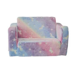 Compression Modular Kids Sofa, Perfect Sleeper Extra Convertible Sofa To Lounger, Comfy 2-in-1 Flip Open Couch Sleeper For Kids Pink Small Sofa -House Furnish World GUEST 8e630f29 2226 4713 bcf3 163ad768e40c
