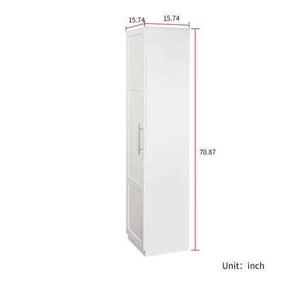 Kitchen Pantry Cabinet, White Freestanding Buffet Cupboards Sideboard With Doors & Shelves, For Kitchen, Living Room And Dinning Room 6 Kitchen Pantry Cabinet, White Freestanding Buffet Cupboards Sideboard With Doors & Shelves, For Kitchen, Living Room And Dinning Room - Image 6