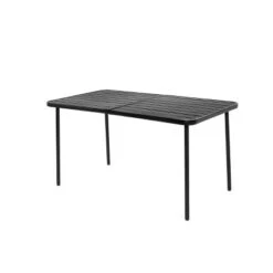 7 Pieces Patio Dining Set, Plastic Chair And Steel Table Outdoor Set, Plastic Chairs And Table Set For Garden Patio, Black -House Furnish World GUEST 90f4f8fc b0ed 46df af2b c6aadef1d1c9