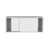 Wall Cabinet 13" H, 2 Sliding Doors, 1 Shelf, White