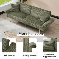 79 Inch Polyester Sofa Bed, Foldable Double Sofa Bed With Folding Armrests, Suitable For Living Rooms And Small Spaces -House Furnish World GUEST 94223902 9d90 427f 85d0 4dec2346605d