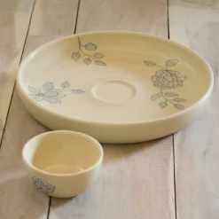 Handcrafted Ceramic Chip And Dip Bowl ¨C Stylish Serving Bowl For Parties & Gatherings -House Furnish World GUEST 9434939a ae28 495c 828d 689c6de3c777