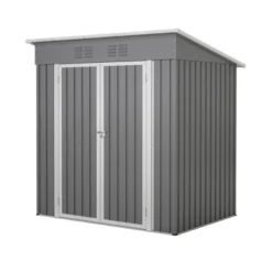6'x4' Outdoor Metal Storage Shed For Garden Tools Lockable Door With Floor Frame -House Furnish World GUEST 9465dd51 d7b5 4401 94d6 6965f2cb04bc