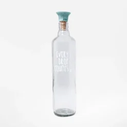 Drop Glass Water Bottle With Ceramic Stopper-750 ML -House Furnish World GUEST 94f5dad4 f7a9 4d0a 995a bfcc370e36f8