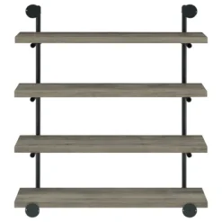 Black And Grey Driftwood 4-tier Wall Shelf -House Furnish World GUEST 9598b610 8473 4cf9 bec3 99bc703668ba