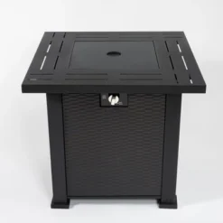 28" Propane Gas Fire Pit Table, 50000 BTU Square Steel Fire Pit For Outside Patio Deck Garden Backyard-Black -House Furnish World GUEST 96b03ce2 03f1 497f 827b 31a020c4aa67