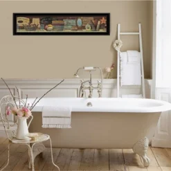 Country Bath Shelf By Pam Britton, Ready To Hang Framed Print, Black Frame -House Furnish World GUEST 96f4f63a 71a9 476b a34c 9305e363de38
