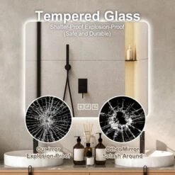 Bathroom Mirror With Led Lights Front And Backlit,Anti-Fog Lighted Vanity Mirrors For Wall Mounted,3 Colors And 5 Level Dimmable, Horizontal/Vertical 16 Bathroom Mirror With Led Lights Front And Backlit,Anti-Fog Lighted Vanity Mirrors For Wall Mounted,3 Colors And 5 Level Dimmable, Horizontal/Vertical -House Furnish World GUEST 9a5ea56a 2f0f 42bc a891 2f94131ead4b