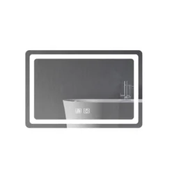 15 In. H LED Single Bathroom Vanity Mirror In Polished Crystal Bathroom Vanity LED Mirror For Bathroom Wall Smart Lighted Vanity Mirrors -House Furnish World GUEST 9a8be2b1 0775 4985 b7a7 34f398108b15