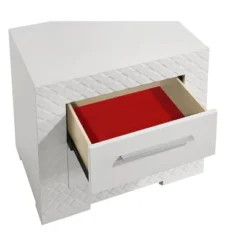 Blanca Modern Style 2-Drawer Night Stand Made With Wood In White -House Furnish World GUEST 9b9b7c49 a5df 41be aad7 334c3e2578c1