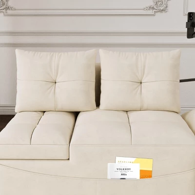 Foldable Sofa Bed In 3 Lengths, Modern Sofa Sofa Sofa Polyester Polyesterll-out Bed, Loveseat Sofa Adjustable Back And With USB Port And Phone Stand 3 Foldable Sofa Bed In 3 Lengths, Modern Sofa Sofa Sofa Polyester Polyesterll-out Bed, Loveseat Sofa Adjustable Back And With USB Port And Phone Stand - Image 3