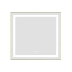 30 X 28 Inch LED Bathroom Mirror With Front And Backlight, Wall Mounted Vanity Mirror With Aluminum Frame,Anti-Fog, Memory,3 Colors, Stepless Dimmable