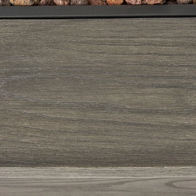 56" Outdoor 50,000 BTU Rectangular MgO Concrete Propane Fire Pit, Grey Wood Pattern (Tank Cover Not Included) 13 56" Outdoor 50,000 BTU Rectangular MgO Concrete Propane Fire Pit, Grey Wood Pattern (Tank Cover Not Included) - Image 13