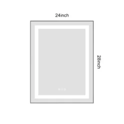 20 X 32 Inch LED Bathroom Mirror With Front And Backlight,Wall Mounted Vanity Mirror With Aluminum Frame,Anti-Fog, Memory, 3 Colors, Stepless Dimmable -House Furnish World GUEST 9f6399a3 7212 4a0d ad89 ee7617a16514