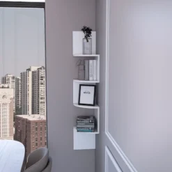 Rosebud Corner Floating Shelf: Modern Full-Wall 4-Shelf Unit -House Furnish World GUEST 9f9aa971 f0c5 4667 8bd4 78c4639b0e02