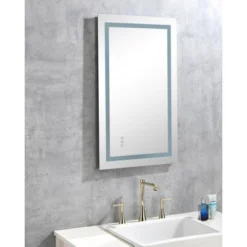 40 X 28 Inch LED Bathroom Mirror With Front And Backlight, Wall Mounted Vanity Mirror, Anti-Fog, Memory, 3 Colors, Stepless Dimmable -House Furnish World GUEST a0c54c9d 9515 49fd be90 5258341e2639