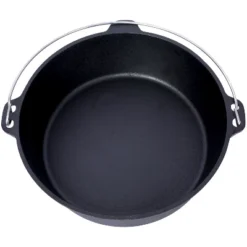 Pre-Seasoned Cast Iron Dutch Oven With Skillet Lid, Outdoor Camping Deep Pot For Camping Fireplace Cooking BBQ Baking Campfire, Leg Base, 8 Quart -House Furnish World GUEST a26dc089 3344 4b54 9abf 5ca31375512b 3
